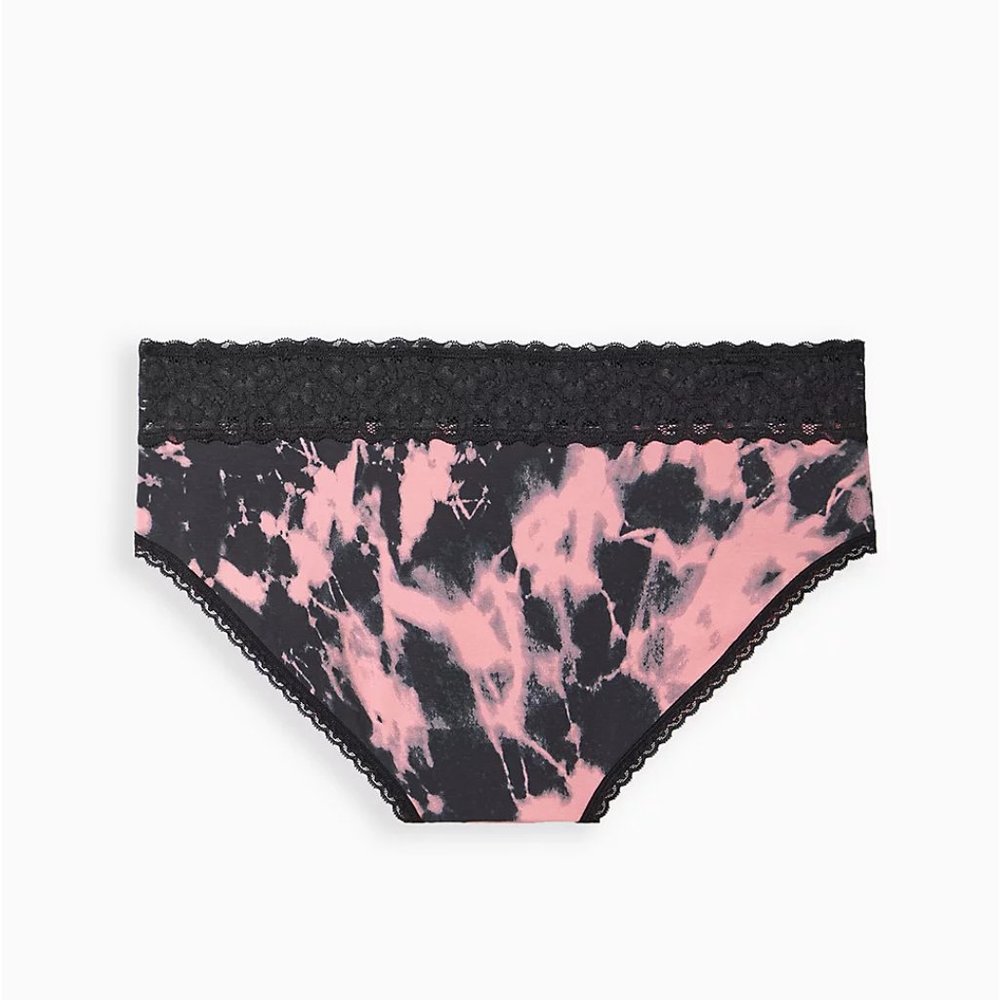 NWT TORRID   WIDE LACE TRIM HIPSTER TIE DYE PANTY